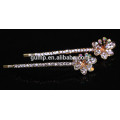 2015 Nouveau design de fleurs Charmant brillant Crystal Barrette strass Bobby broche